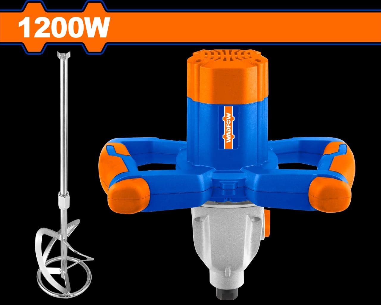 WADFOW Mixer (1200W, M14) Aluminium 2 Speed Mechanical Gear + 1 pc Mixing Paddle WMX151201