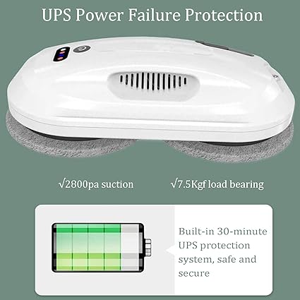 Robot Nettoyeur Automatique Robot Laveur pour Fenêtre Robot avec Contrôle de L'application, Laver Divers Types de Surfaces