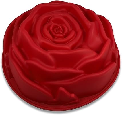 FantasyDay® 1 Cavités Ustensiles à pâtisserie Antiadhésif Moule en silicone Pour Muffins, gâteau au chocolat, moule à savons, Cupcake Et Gelée - Ustensile de cuisine en silicone - Forme de Rose