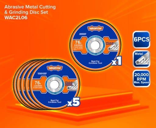 Abrasive Metal Cutting & Grinding Disc Set WAC2L06