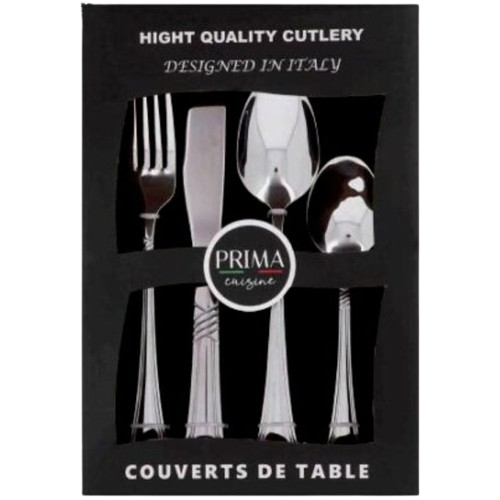 Prima Set Couverts de Table 24 Pièces en Inox Qualité Premium